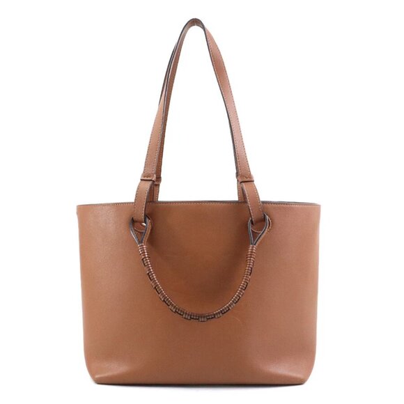 Auth LOEWE Anagram Handbag Shoulder Bag Brown Leather - Picture 1 of 14